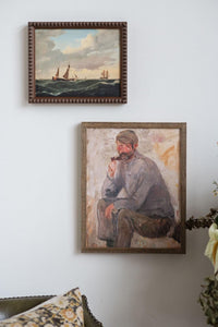 READY to SHIP 8x10 Sailboats Painting: Framed Canvas Print, Coastal Art #COAS-203