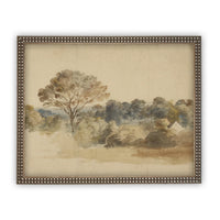 READY to SHIP 11x14 Vintage Landscape Canvas Print: Muted Farmhouse Art