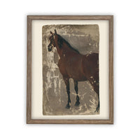 Framed Vintage Horse Art #A-125