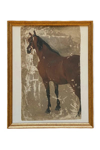 Framed Vintage Horse Art #A-125