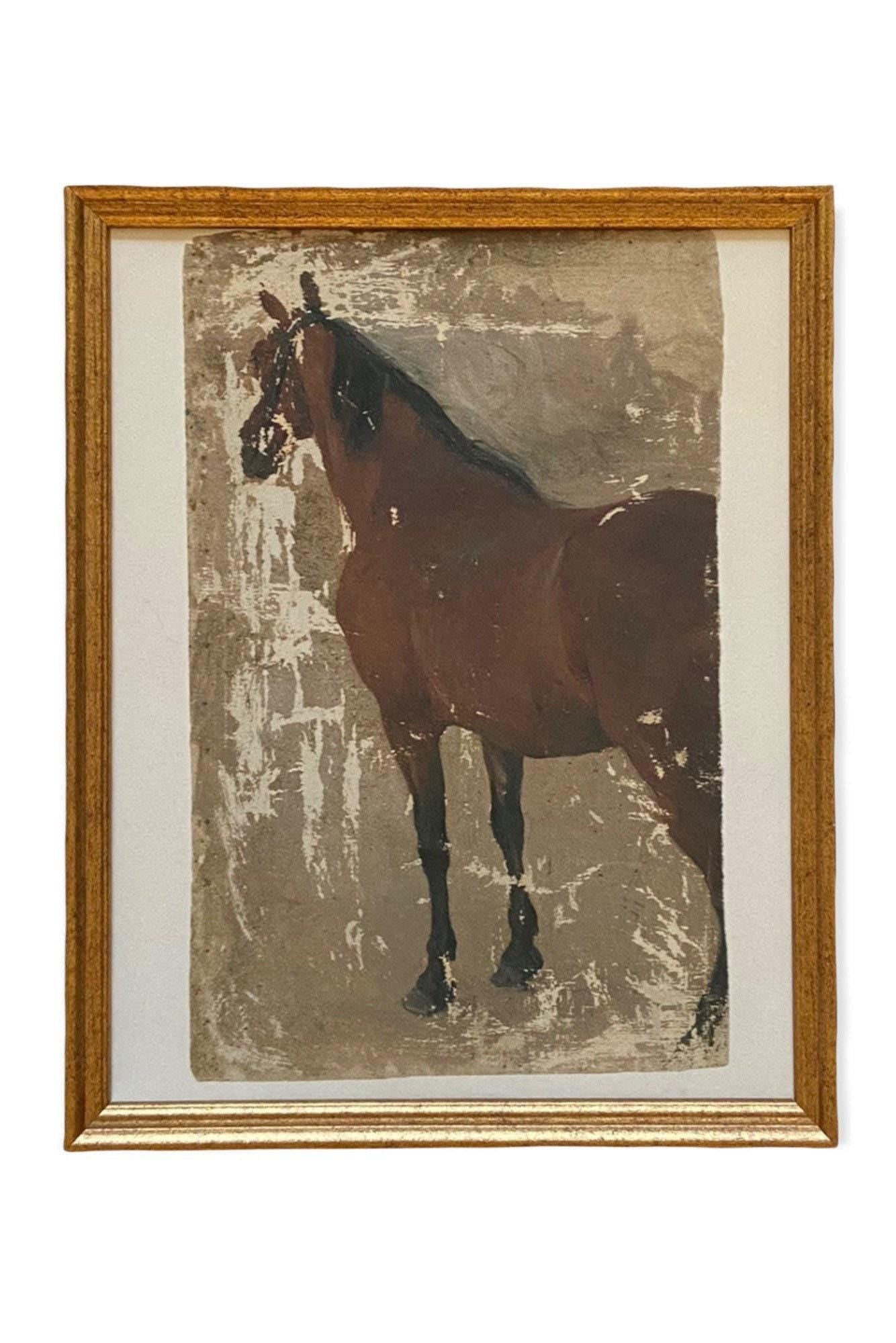 Framed Vintage Horse Art #A-125