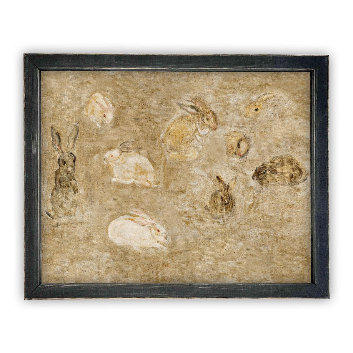 Vintage Framed Canvas Art #A-145