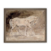 READY TO SHIP 8X10 Vintage Horse Art: Framed Canvas Farmhouse Print