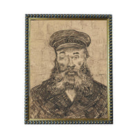 Framed Vintage Old Sailor Sketch- Nautical Cabin or Lake Art #CAB-106