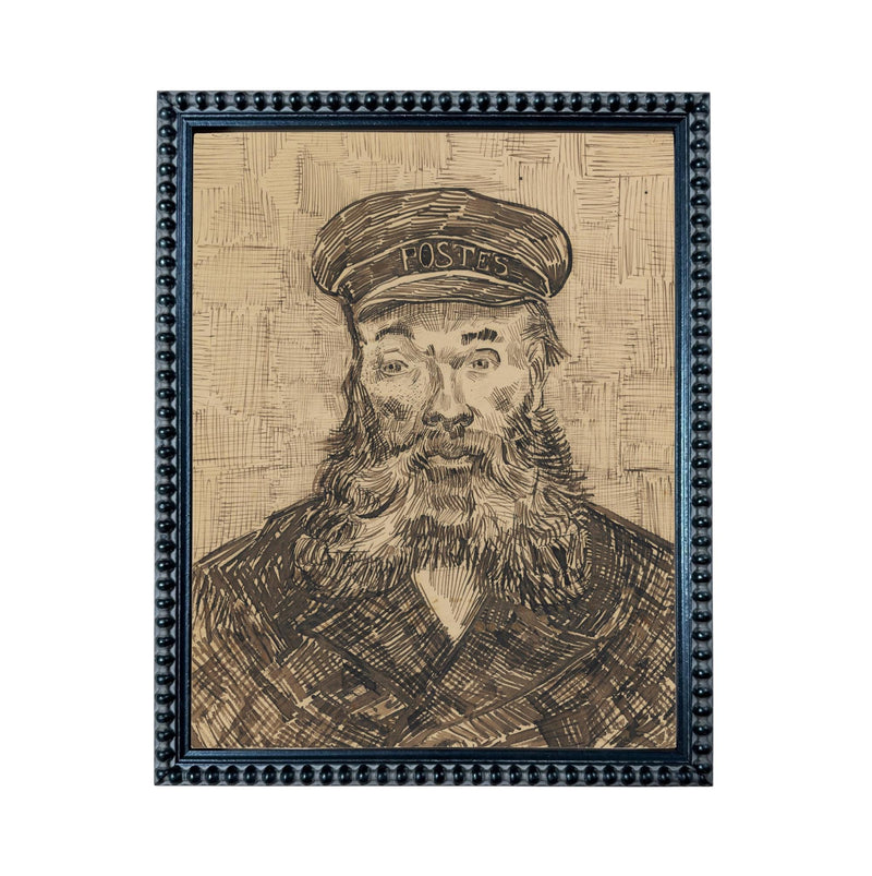 Framed Vintage Old Sailor Sketch- Nautical Cabin or Lake Art #CAB-106