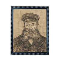 Framed Vintage Old Sailor Sketch- Nautical Cabin or Lake Art #CAB-106
