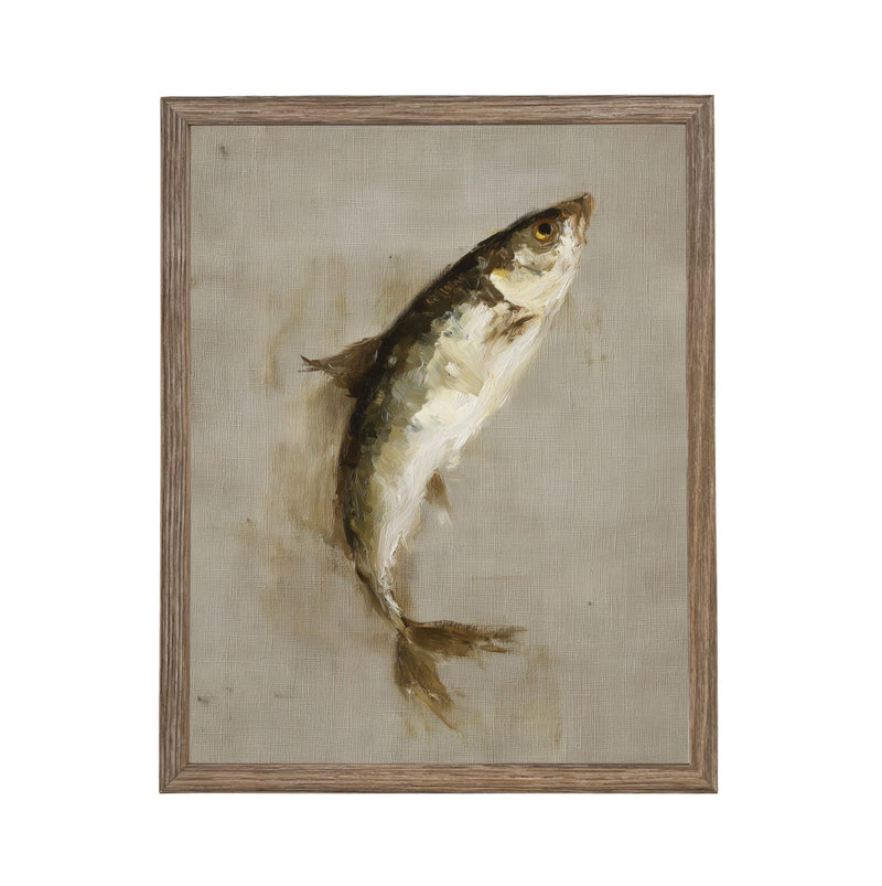 Framed Vintage Fish Print: Lake House or Cabin Art #CAB-107