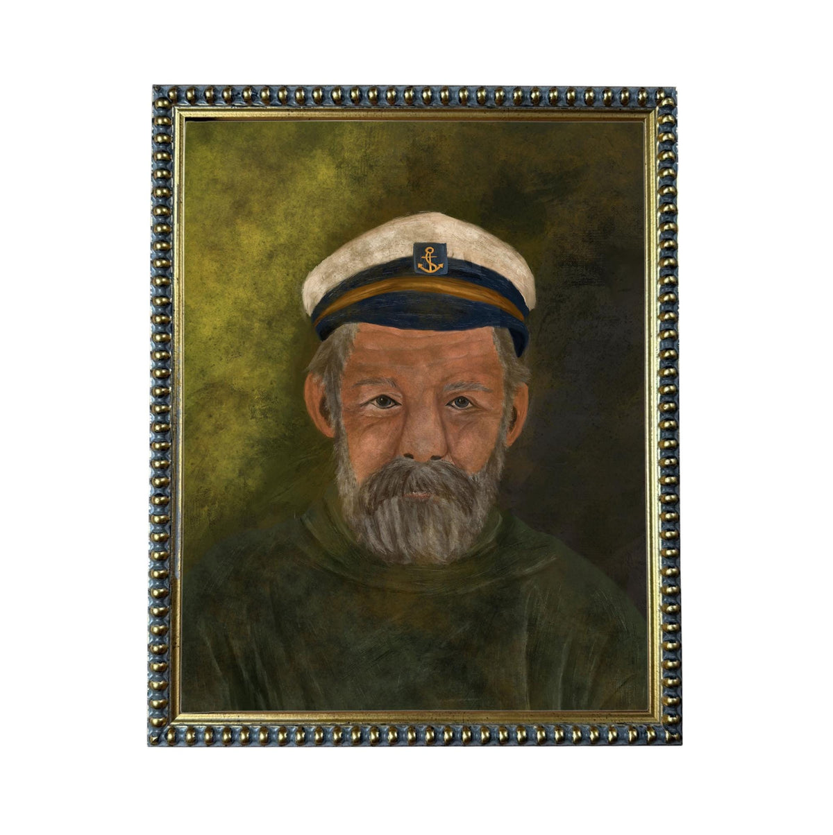 Framed Vintage Sea Captain Canvas Print- Nautical Art #CAB-108