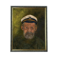 Framed Vintage Sea Captain Canvas Print- Nautical Art #CAB-108