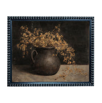 Vintage Framed Moody Autumn Floral Print: Botanical Still Life Painting #BOT-171