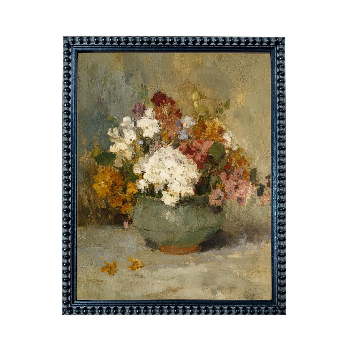 Vintage Floral Still Life Framed Canvas Print #BOT-172