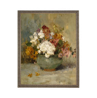 Vintage Floral Still Life Framed Canvas Print #BOT-172