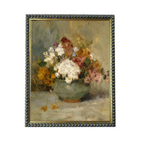 Vintage Floral Still Life Framed Canvas Print #BOT-172