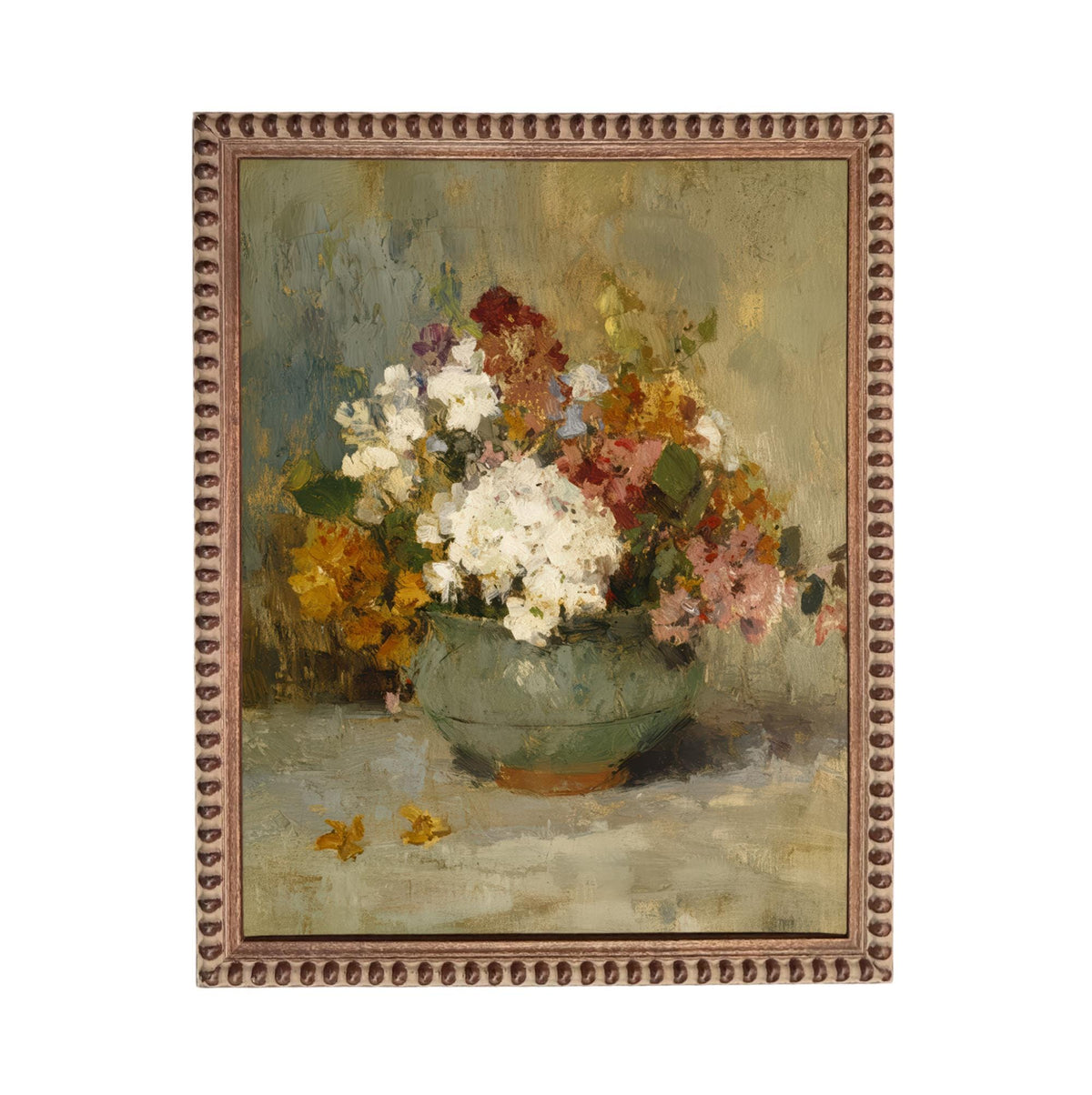 READY to SHIP 16X20 Vintage Floral Still Life Framed Canvas Print #BOT-172