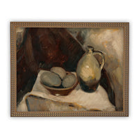 READY to SHIP 16X20 Vintage Framed Canvas Print: Kitchen Still Life, Farmhouse Art