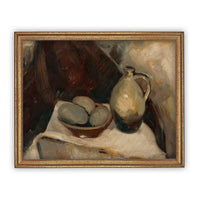 READY to SHIP 16X20 Vintage Framed Canvas Print: Kitchen Still Life, Farmhouse Art