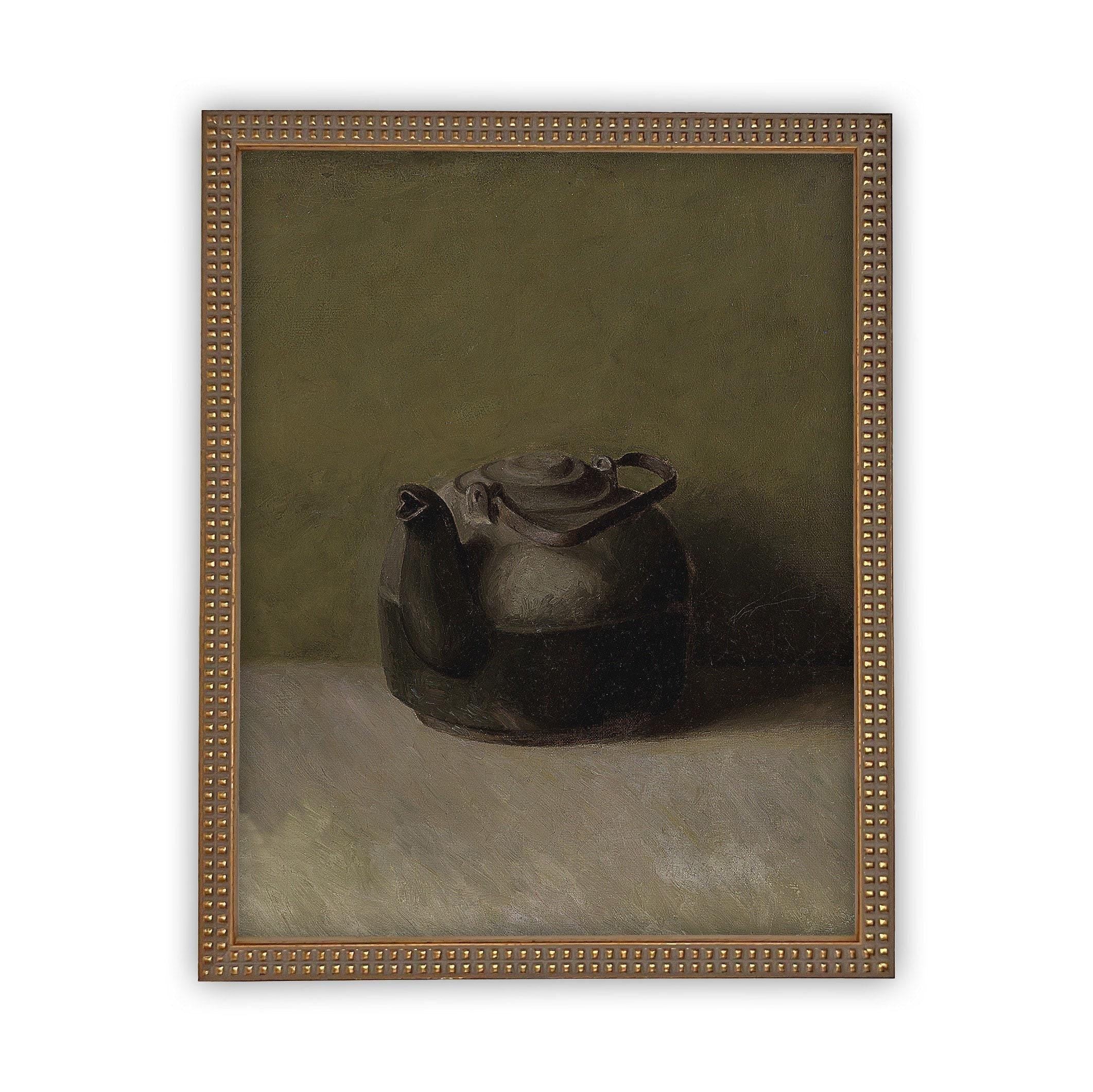 Framed Black Teapot Still Life Print #ST-609