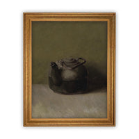 Framed Black Teapot Still Life Print #ST-609