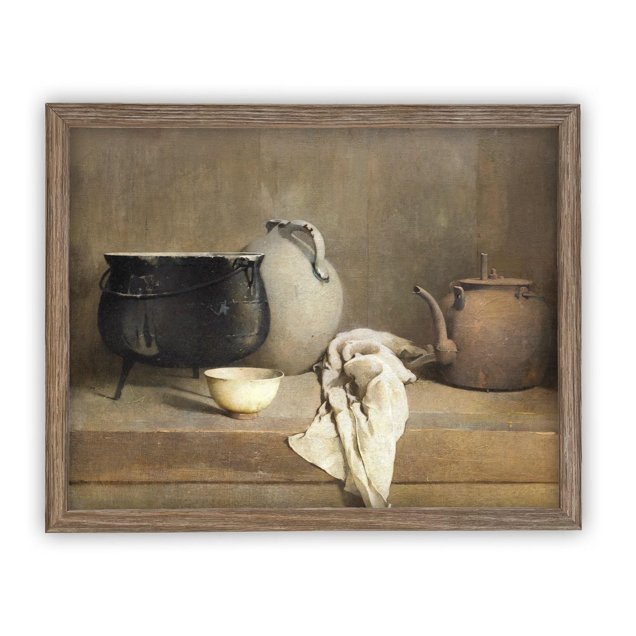 Framed Vintage Kitchen Still Life #ST-607