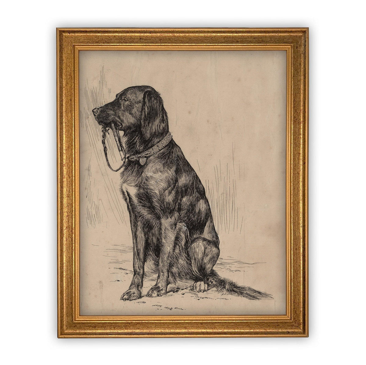 Vintage Framed Canvas Art #A-116