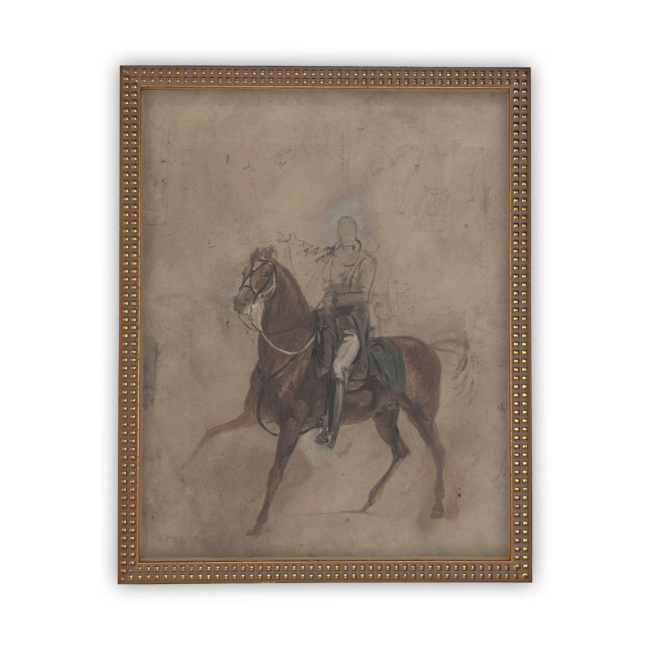 Framed Horse Cowboy Art #A-121