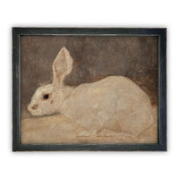 Vintage Framed Canvas Art Easter Bunny Rabbit #A-144