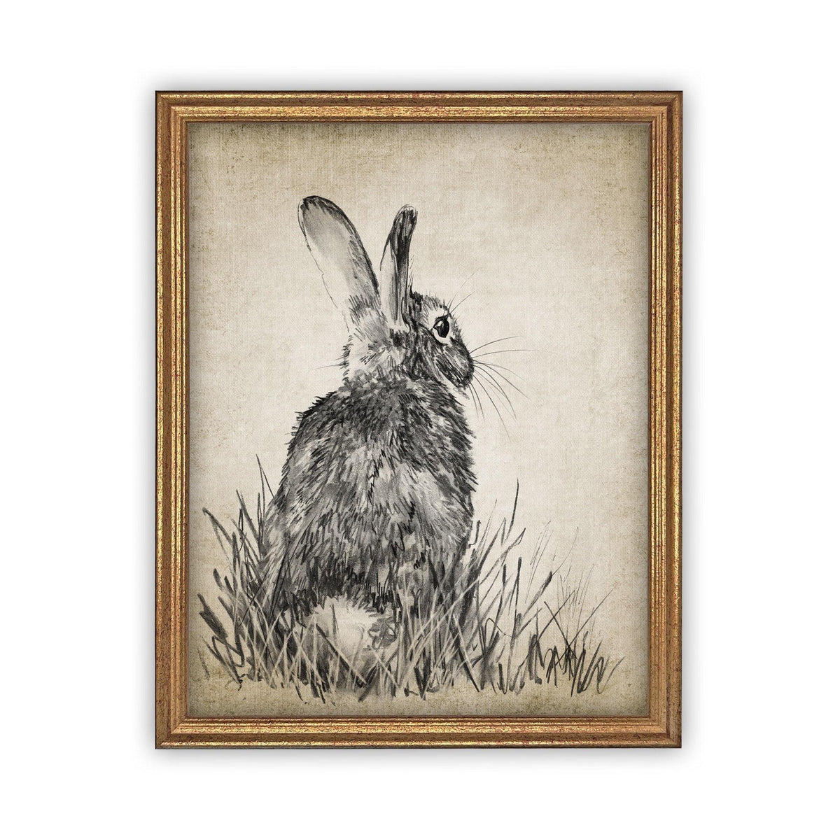 Vintage Framed Canvas Art #A-148