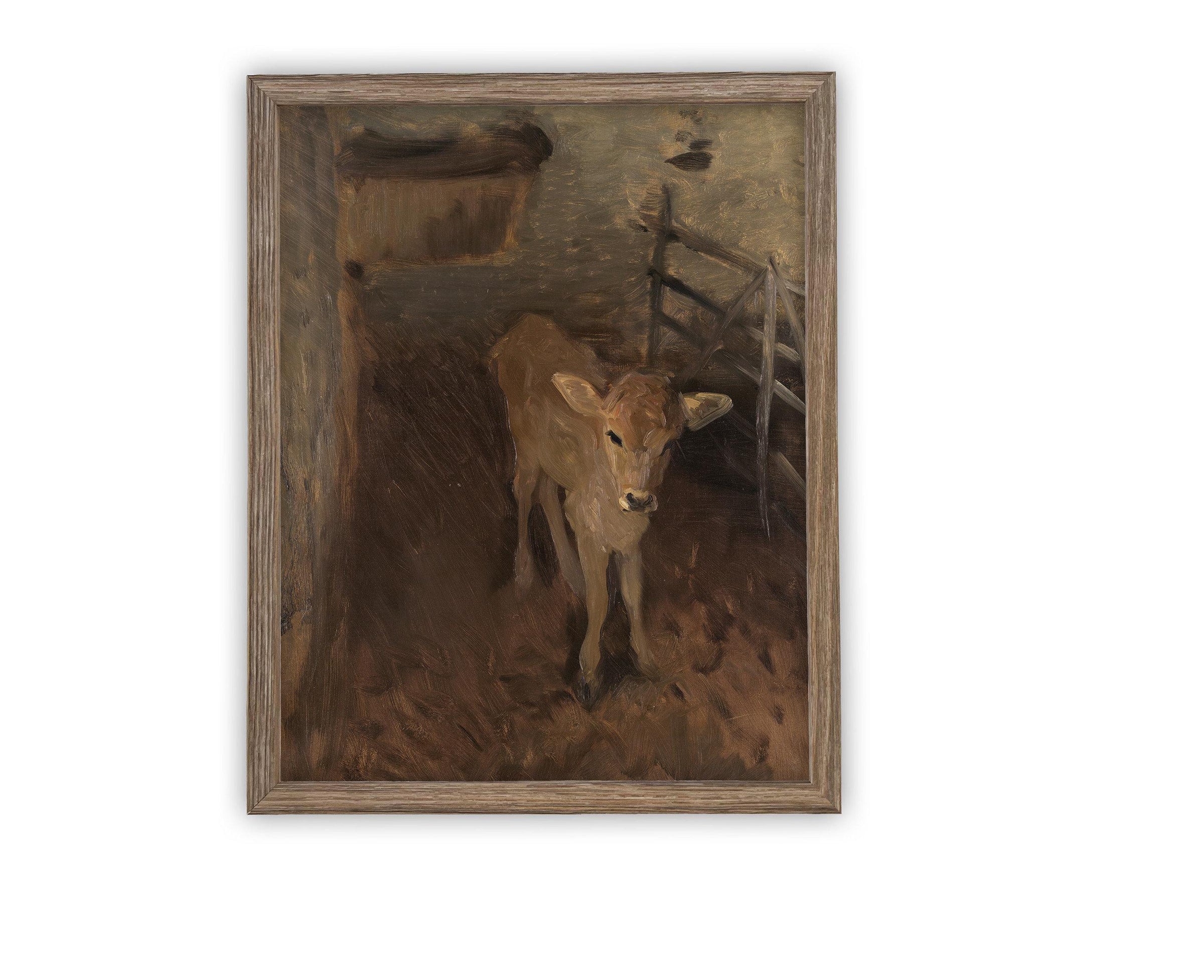 Vintage Framed Canvas Art #A-163