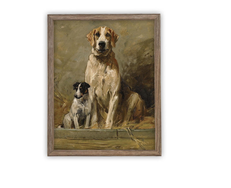 Vintage Framed Canvas Art #A-175