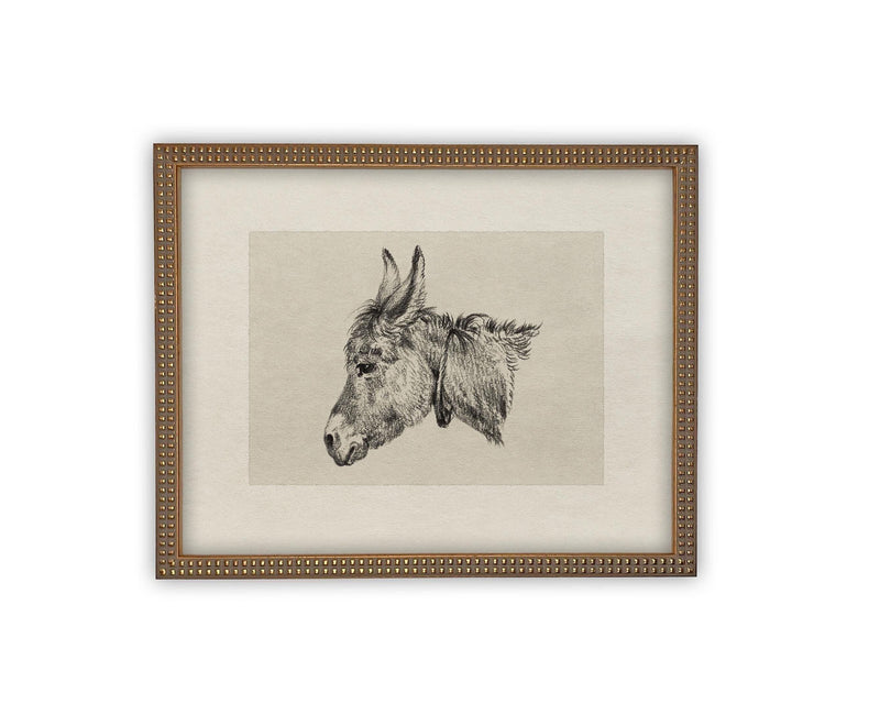 Vintage Framed Canvas Art #A-177