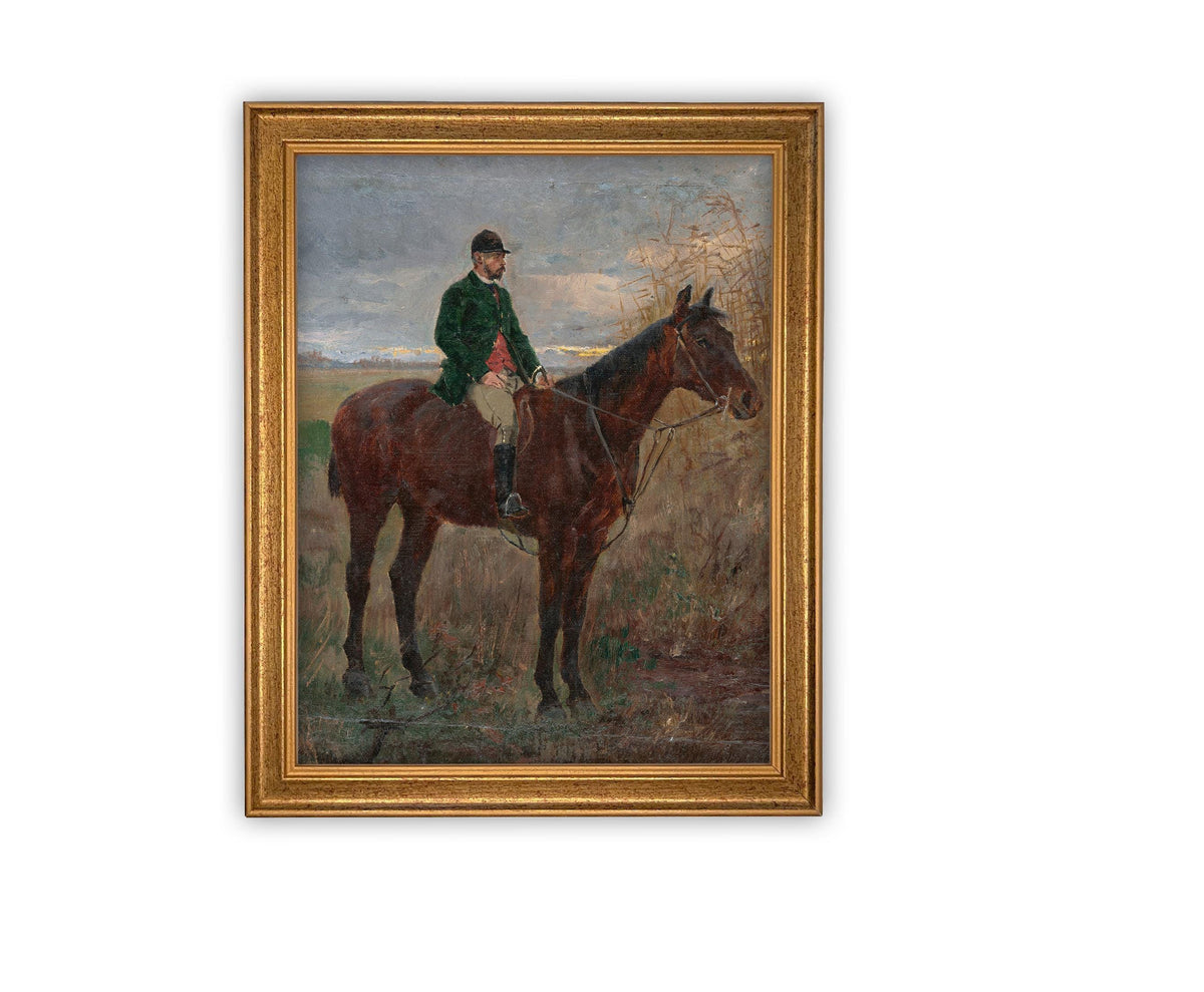 Vintage Framed Canvas Art #A-173