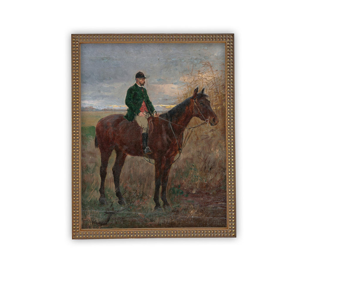 Vintage Framed Canvas Art #A-173