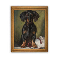 Vintage Framed Canvas Art #A-161