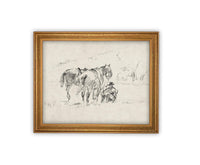 Vintage Framed Canvas Art #A-170
