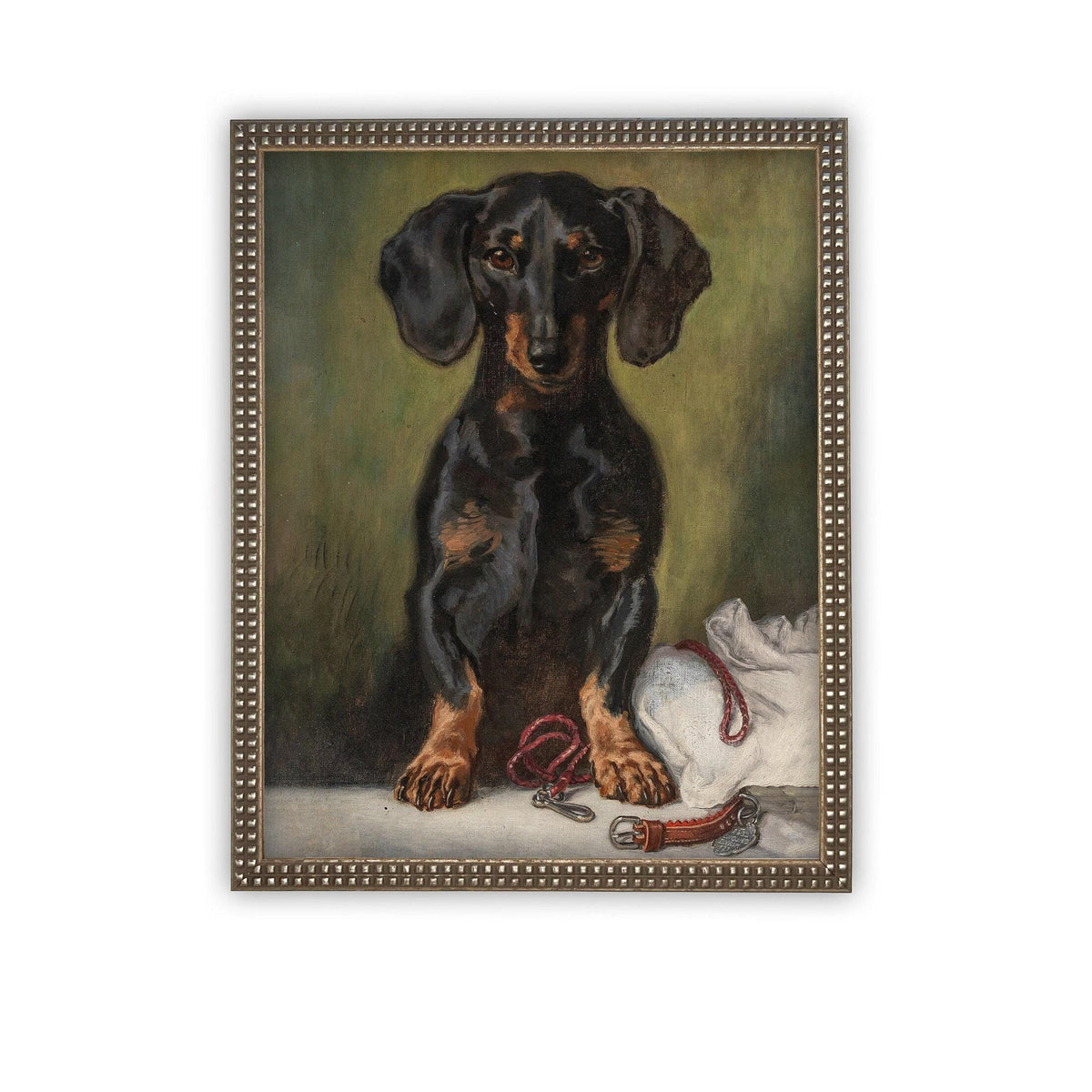 Vintage Framed Canvas Art #A-161