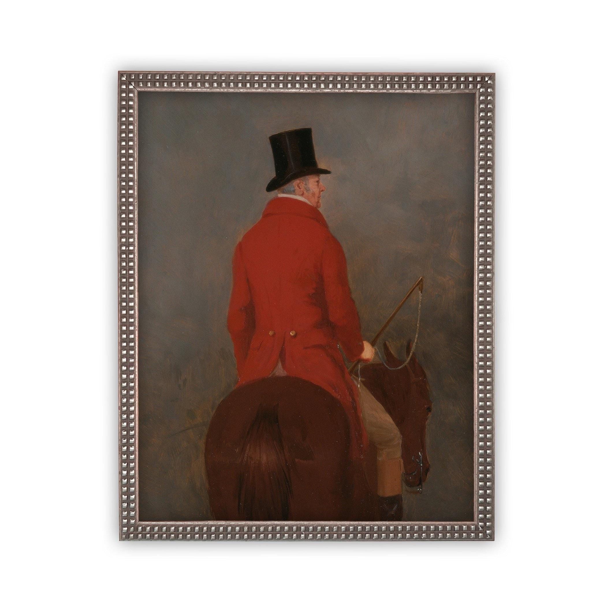 Vintage Framed Canvas Equestrian Art #A-158