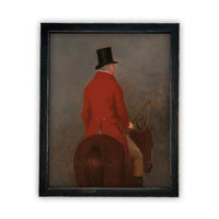 Vintage Framed Canvas Equestrian Art #A-158