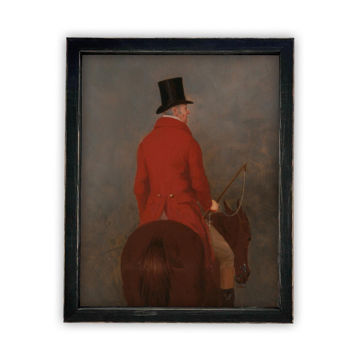 Vintage Framed Canvas Equestrian Art #A-158