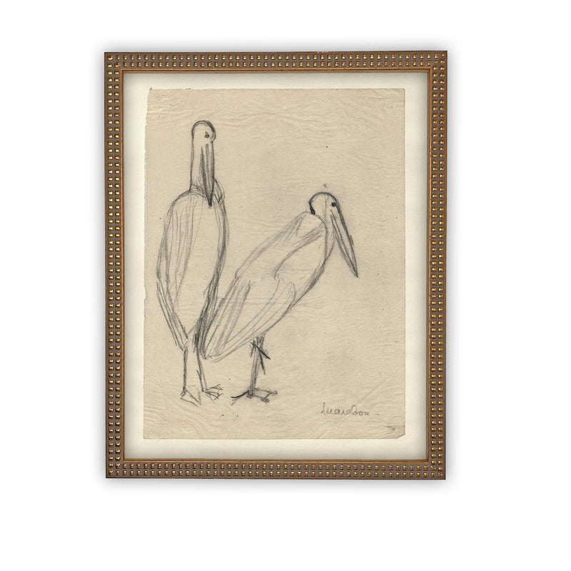 Vintage Framed Canvas Art #A-181