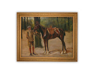 Vintage Framed Canvas Art #A-187