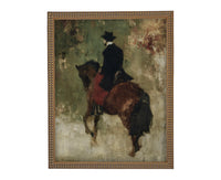 Framed Vintage Horse Painting Print Art #A-203