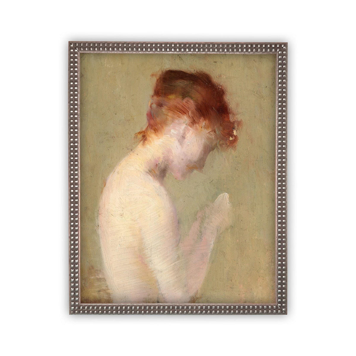 Vintage Framed Canvas Portrait Art #P-527