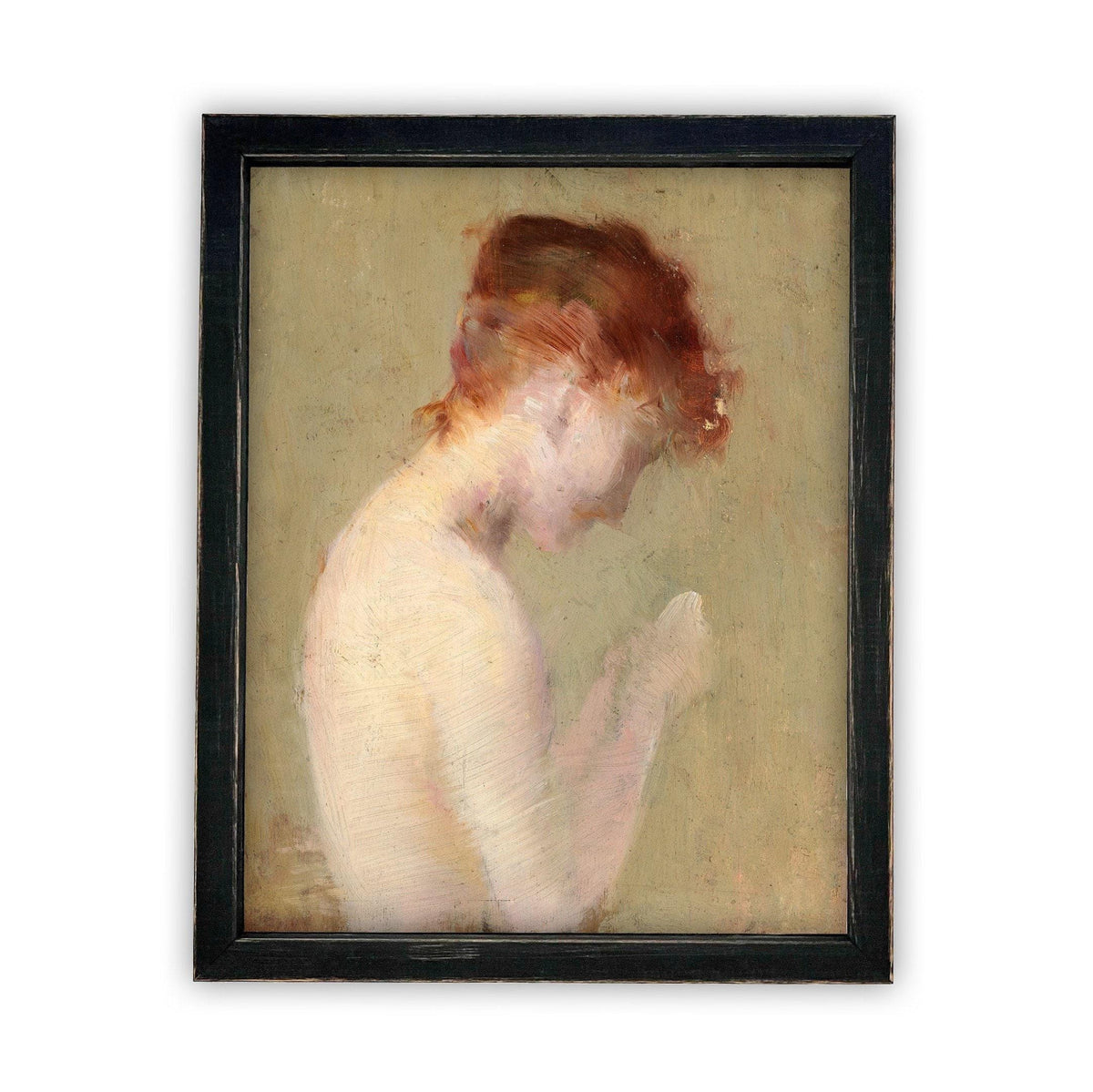 Vintage Framed Canvas Portrait Art #P-527
