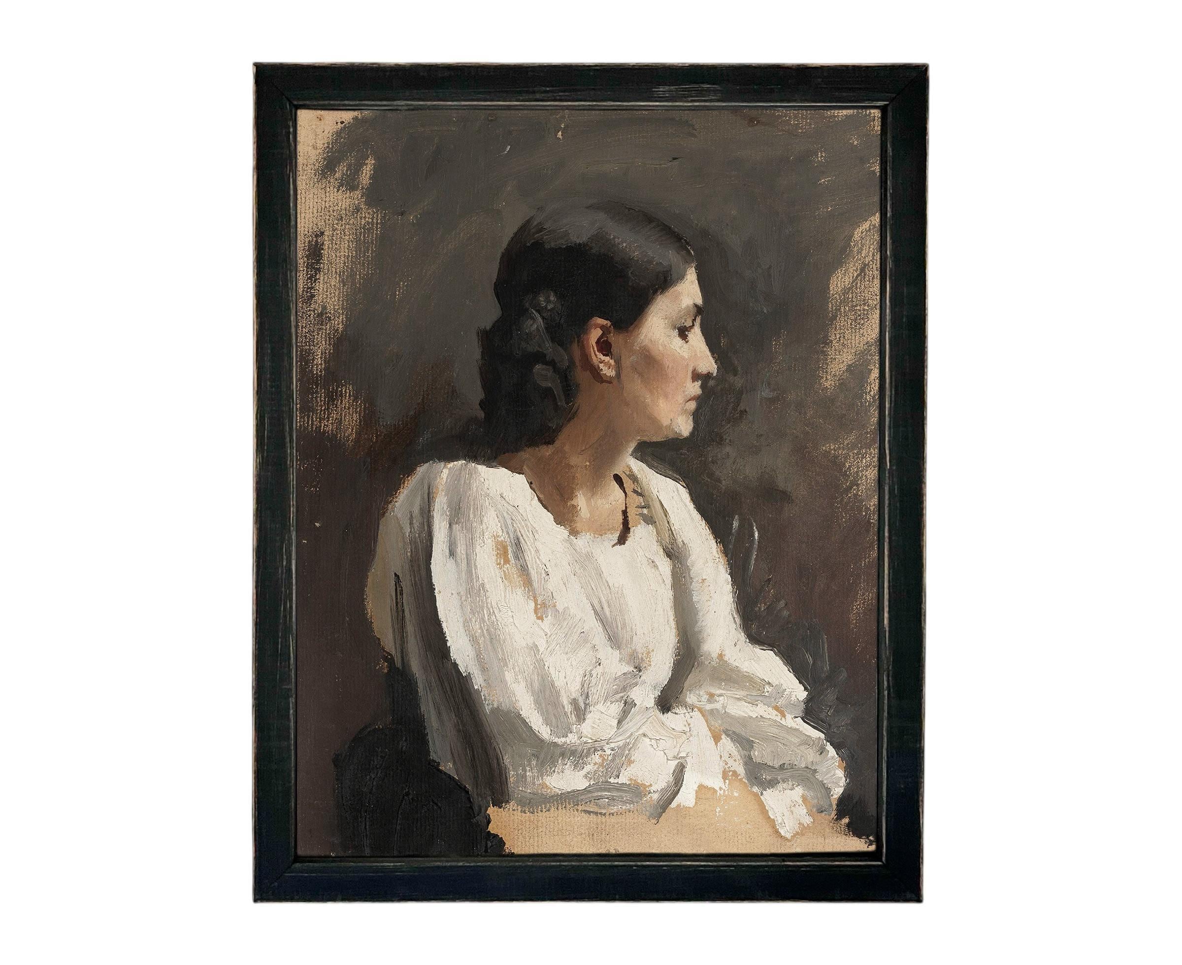 Framed Vintage Woman Portrait #P-557