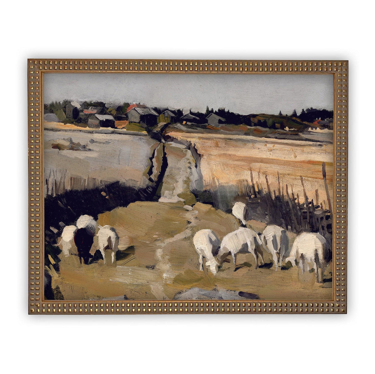 Vintage Framed Canvas Art #LAN-164