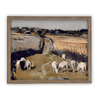 Vintage Framed Canvas Art #LAN-164