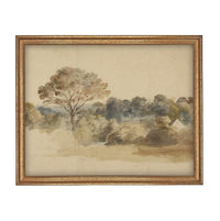 READY to SHIP 11x14 Vintage Landscape Canvas Print: Muted Farmhouse Art