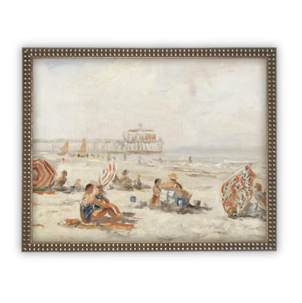 READY to SHIP 16x20 Framed Beach Canvas Art Print: Coastal Decor