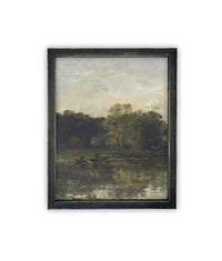 Vintage Framed Canvas Art #LAN-275