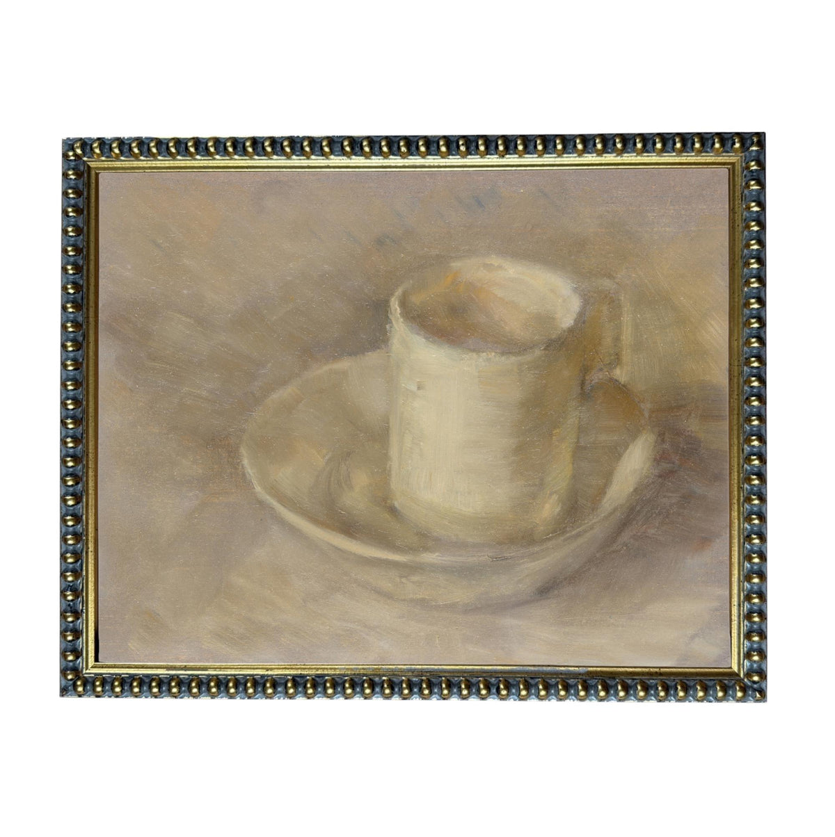 Framed Neutral Vintage Kitchen Pottery Still Life Canvas Print ST-647